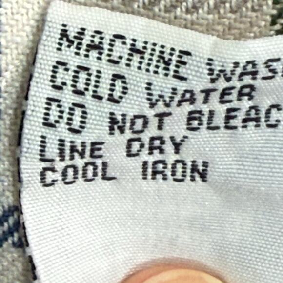 Y2K Teddi Plaid Flannel Button Shirt Women’s M Roll Tab Embroidered Collar - Picture 6 of 8